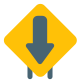 Down straight way for backward location signal icon