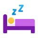 Schlafen im Bett icon