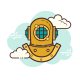 capacete de mergulhador icon