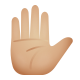 Raised Hand Medium Light Skin Tone icon