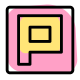 Plurk network that allows users to send updates through short messages or links icon