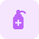 Alcohol based sanitizer for hand and other body parts cleaning icon