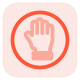 Hand sign for stopping traffic signal sign board icon