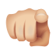Zeigefinger-auf-den-Betrachter-Mittelheller-Hautton-Emoji icon