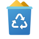 papelera de reciclaje llena icon