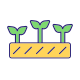 externe-Strohballen-Gartenarbeit-Gartentipps-gefüllte-Farbsymbole-Papa-Vektor icon
