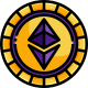 pièces-ethereum-externes-crypto-monnaie-justicon-couleur-linéaire-justicon icon