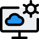 Setting for the cloud storage client with cogwheel logotype icon