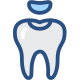 Decayed tooth icon