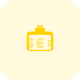 Seo job with suitcase isolated on a white background icon