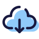 Von der Cloud herunterladen icon