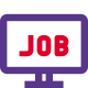 Looking for new opportunities and job through online portal icon