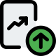 Line chart file uploaded on a company server icon