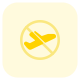 Air restricted zone for flights and drone icon