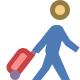 Passagier mit Gepäck icon