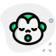 Sleepy monkey with emoticon pictorial representation shared online icon