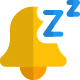Snooze notifications on your devices, mute function on phone. icon