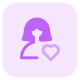 photo-de-profil-d-utilisateur-favori-externe-avec-logo-cœur-gros planfemme-tritone-tal-revivo icon