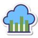 Gráfico de barras en la nube icon