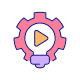 external-Creative-Video-Production-streaming-filled-color-icons-papa-vecteur icon