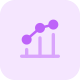 Dotted line chart with x y plot scattered icon