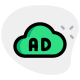 Ads supported on cloud space drive storage icon