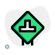 T Road top connected intersection road signal icon