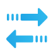 Setas horizontais de classificação icon