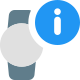 Smartwatch info with i button isolated on white background icon