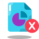 Delete Pie Chart Report icon