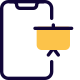 Portable slide maker presentation on smartphone layout icon