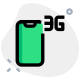 Modern smartphone with third generation network connectivity icon