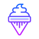 Crème glacée au cône de gaufre icon