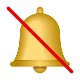 cloche avec barre oblique icon