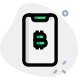 Bitcoin application for smartphone for viewing statics and mining icon