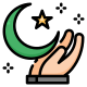 Islam-dua-believe-faith-star-crescent-prayer icon