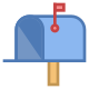 Caixa postal aberta bandeira pra cima icon