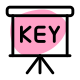 Key for success concept slide on presentation icon