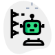 Robotic design 3D printing process horizontally layout icon