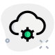Cloud computing software setting and preferences option icon