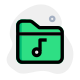 Collection of songs stored in a music folder label icon