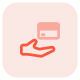 Digital payment method at restaurant expenses layout icon