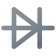 símbolo de diodo icon