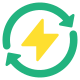 Segno del triangolo energetico icon