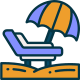 beach chair icon