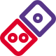 Dominos an american multinational pizza restaurant chain icon