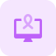 Connecting to a patient of Cancer through the computer icon