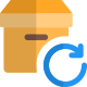 Delivery Box return from shipping address on online portal icon