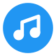 Music application with musical note icon layout icon