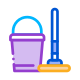 Bucket and Mop icon